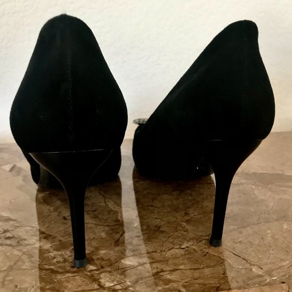 NWOT Bling Suede Black Pump - Picture 10 of 12